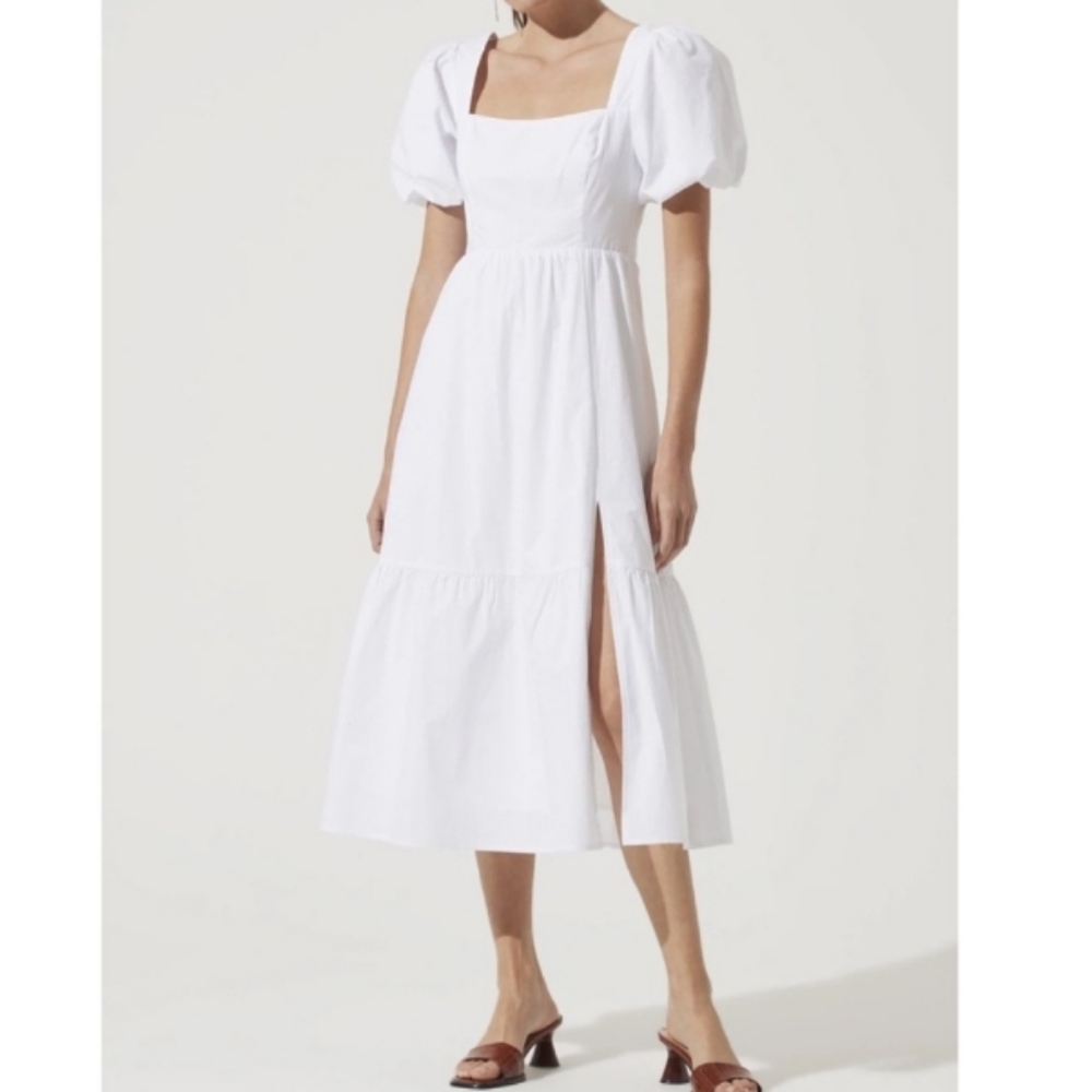 Astr the label poplin tiered dress